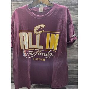 Cleveland Cavs NBA All In Finals 2015 Size XL Unisex Shirt Logo Cracking